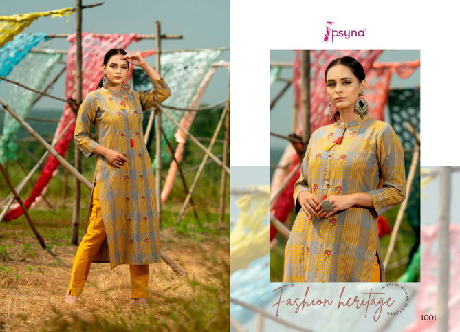 Poetry Vol 1 Psyna Cotton Designer Kurtis Catalog
